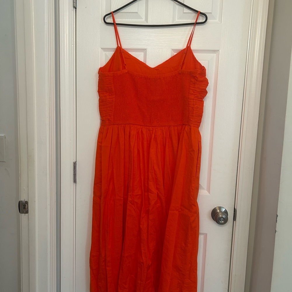 Orange Midi Dress